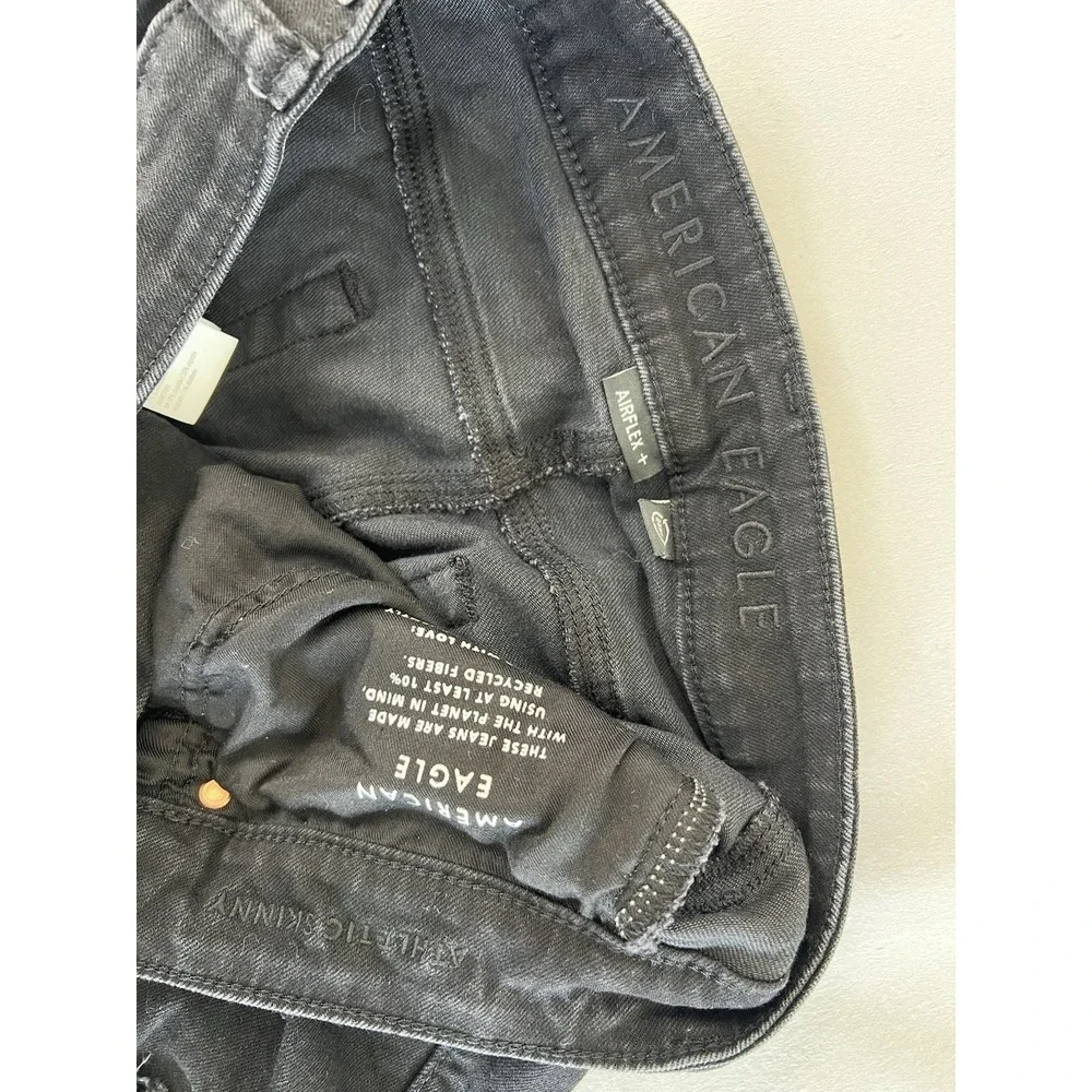 American Eagle‎ Jeans Mens 31x29  Next Level Air Flex Skinny Distressed Black